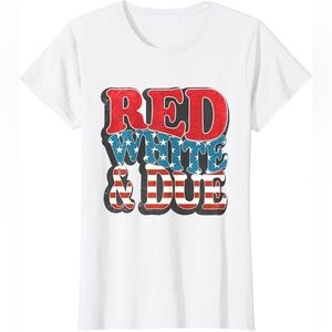 🌱🦢4 FOR $15!🦢🌱 Red White And Due Retro 4th Of July Pregnancy Patriotic tee